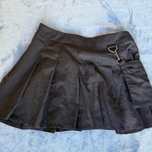 Forever 21 Black Mini Skirt with Buckle Accent